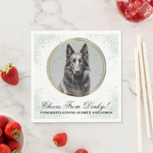 Guardanapo De Papel Casamento Belga De Cachorro De Cachorro Em Nápoles