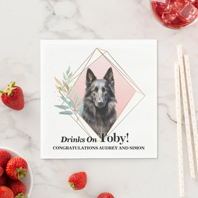 Guardanapo De Papel Casamento Belga De Cachorro De Cachorro Em Nápoles (Insitu)