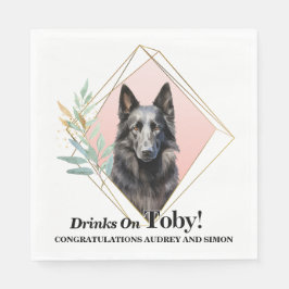 Guardanapo De Papel Casamento Belga De Cachorro De Cachorro Em Nápoles