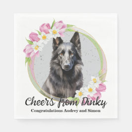 Guardanapo De Papel Casamento Belga De Cachorro De Cachorro Em Nápoles
