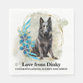 Guardanapo De Papel Casamento Belga De Cachorro De Cachorro Em Nápoles