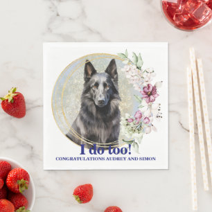 Guardanapo De Papel Casamento Belga De Cachorro De Cachorro Em Nápoles
