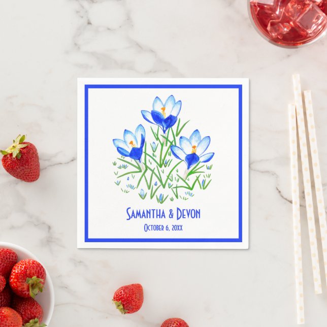 Guardanapo De Papel Casamento Blue Crocus (Insitu)