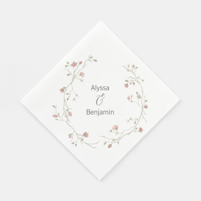Guardanapo De Papel Casamento Boêmian Personalizado Napkin (Quina)