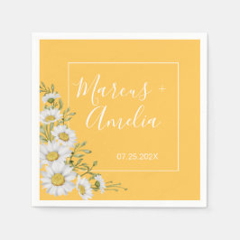 Guardanapo De Papel Casamento bonito de Daffodil Amarelo e Disias Bran