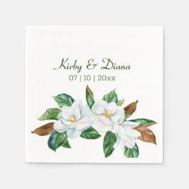 Guardanapo De Papel Casamento bonito do Buquê Magnolia