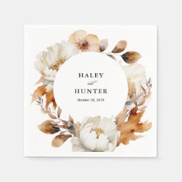 Guardanapo De Papel Casamento Botânico de Autumn Rustic Blooms Encanta