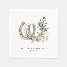 Guardanapo De Papel Casamento Botânico de Fecho Elegante