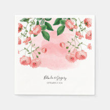 Casamento Botânico Floral Rosa-Rosa de Vintage