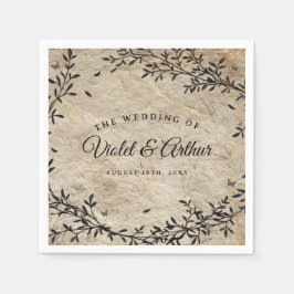 Guardanapo De Papel Casamento Botânico Vintage