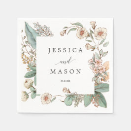 Guardanapo De Papel Casamento Botânico Vintage Napkin Cocktail Napkin