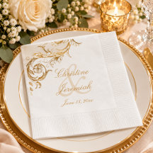 Casamento Branco Floral Damasco Ouro Vintage Scrip