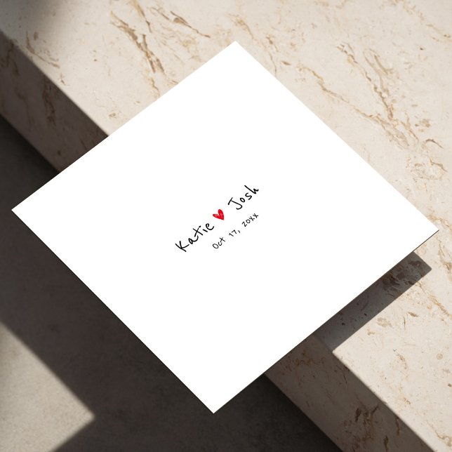 Guardanapo De Papel Casamento Branco Nápoles com Nomes Manuscritos Pre (White Wedding Napkins with Black Handwritten Names)