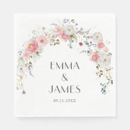 Guardanapo De Papel Casamento Branco Rosa-Rosa-primavera