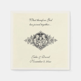 Guardanapo De Papel Casamento Católico Favorece a Santa Família Ecru N