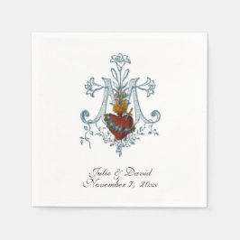 Guardanapo De Papel Casamento Católico Marian Cross