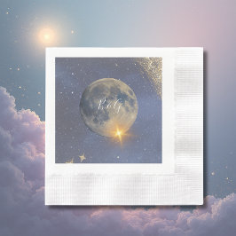 Guardanapo De Papel casamento celestial elegante da galáxia azul