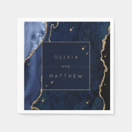 Guardanapo De Papel Casamento Celestial Moody Navy