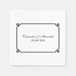 Guardanapo De Papel Casamento Chic Black Deco