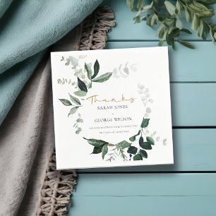 Guardanapo De Papel Casamento Chic Foliage Tropical de Folhagem Verde