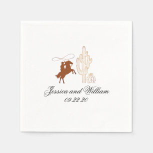 Guardanapo De Papel Casamento Chic Western Dark Brown