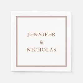 Guardanapo De Papel Casamento Clássico de Terracotta