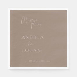 Guardanapo De Papel Casamento Clássico Minimalista Moderno