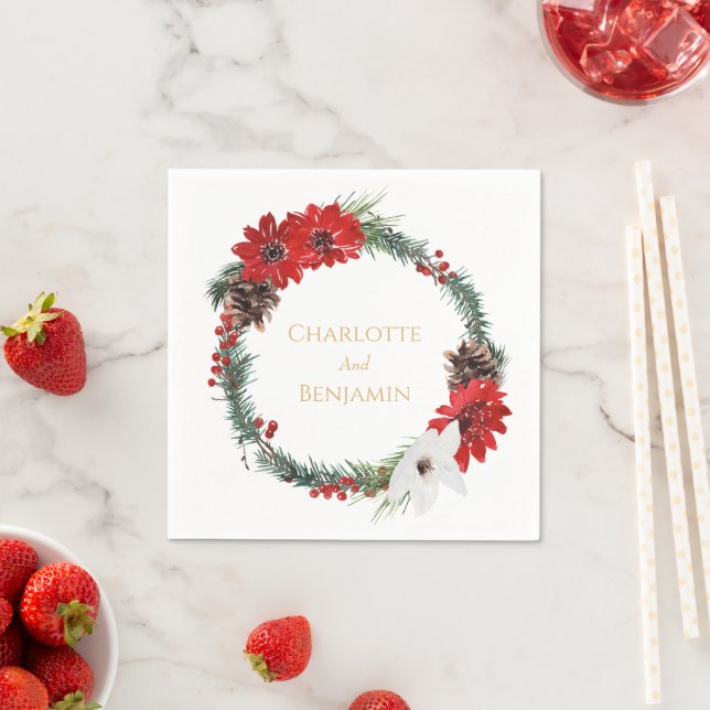 Guardanapo De Papel Casamento Clássico Simples de Natal Napkin (Insitu)