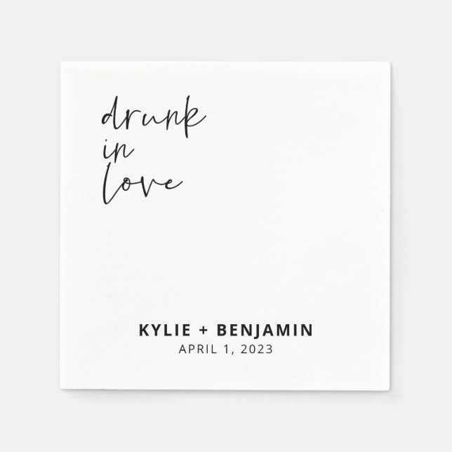 Guardanapo De Papel Casamento Cocktail Napkin (Frente)