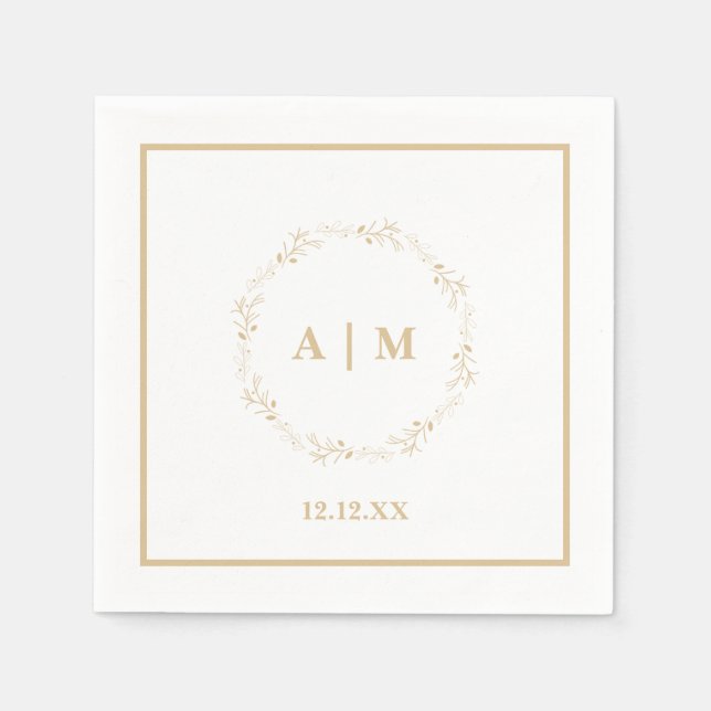 Guardanapo De Papel Casamento Cocktail Napkin (Frente)