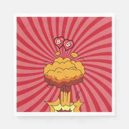 Guardanapo De Papel Casamento Colorido com Pop de Arte do Livro Quadra