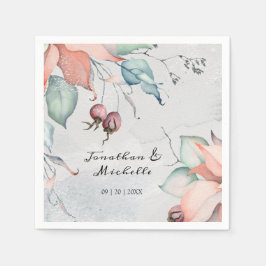 Guardanapo De Papel Casamento com Aquarela de Natal de inverno