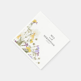 Guardanapo De Papel Casamento com Aquarela Lilac