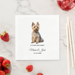 Guardanapo De Papel Casamento com Cocktail Terrier Pet