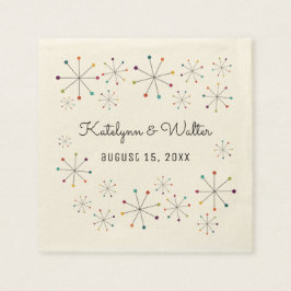 Guardanapo De Papel Casamento com Estilo de Vintagem Moderno do Século