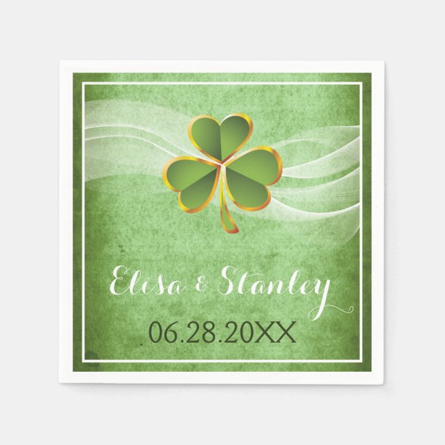 Guardanapo De Papel Casamento com estrelas-do-mar e tartaruga-do-mar (Frente)