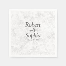 Guardanapo De Papel Casamento com Floco de Neve de inverno