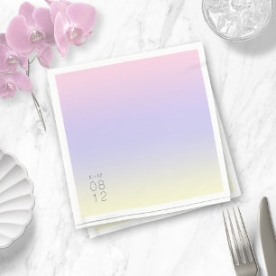 Guardanapo De Papel Casamento com gradiente de humor Pastel Dawn ID741