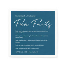 Casamento com lista de fatos sobre diversão Branca