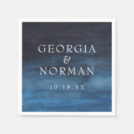 Guardanapo De Papel Casamento com Marinho Azul de Cor da Água