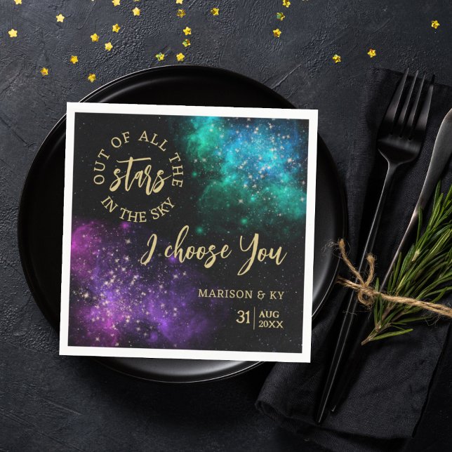 Guardanapo De Papel Casamento com Nébula Névoa Celestial Rosa-Rosa Neb (Criador carregado)