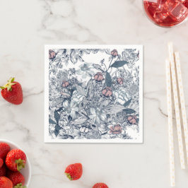 Guardanapo De Papel Casamento com Padrão Toile-De-Jouy