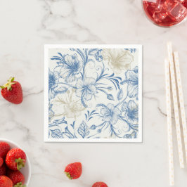 Guardanapo De Papel Casamento com Padrão Toile-De-Jouy