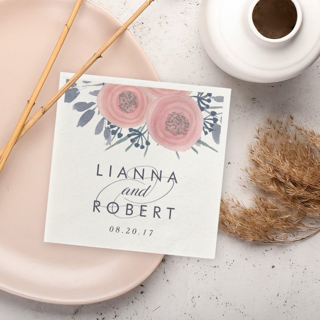 Guardanapo De Papel Casamento com Poppies Escamosos (Criador carregado)