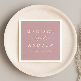 Guardanapo De Papel Casamento com Rosa de Elegante Calliografia