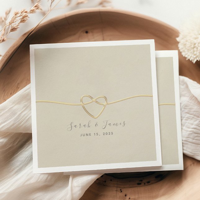 Guardanapo De Papel Casamento com Roteiro de Ouro (Criador carregado)