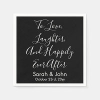 Casamento com Roteiro Personalizado Preto e Branco