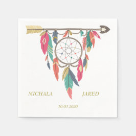 Guardanapo De Papel Casamento com Seta de Dreamcatcher