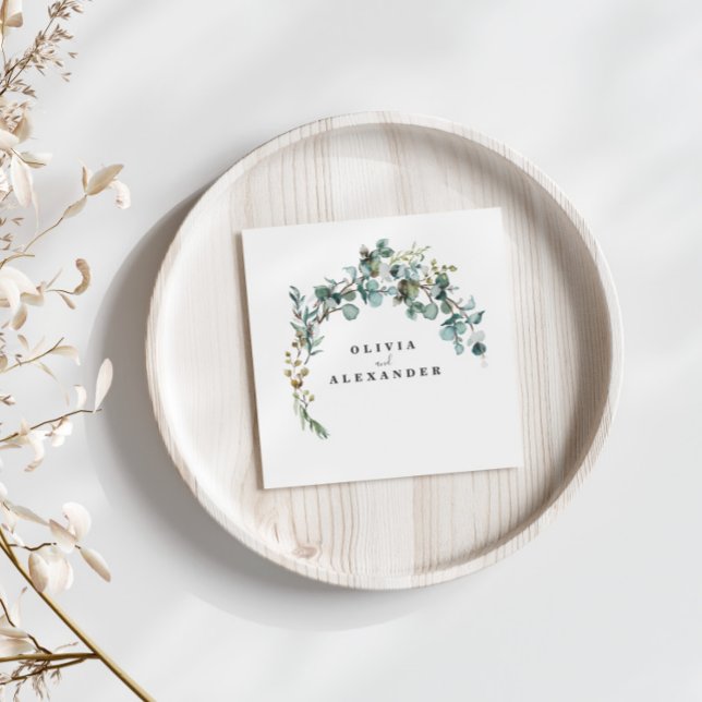 Guardanapo De Papel Casamento com Verde de Eucalipto (Criador carregado)