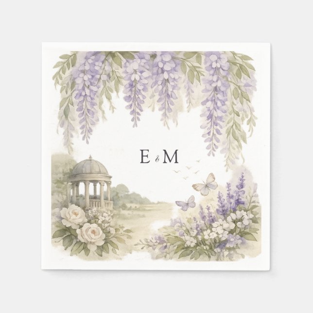 Guardanapo De Papel Casamento com Wisteria Regency (Frente)